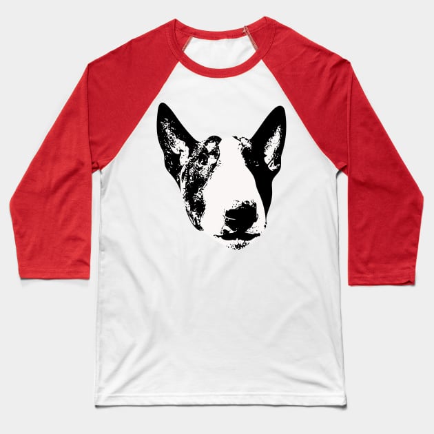 English Bull Terrier Baseball T-Shirt by DoggyStyles